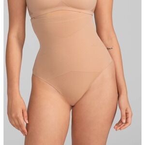 Honeylove SuperPower Thong Sand High Waisted Shapewear SPTH00002 Size Small NWT